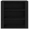 vidaXL Highboard &Mu;&alpha;ύ&rho;&eta; &Omicron;&xi;&upsilon;ά 80 x 33 x 150 &epsilon;&kappa; &Epsilon;&pi;&epsilon;&xi;&epsilon;&rho;&gamma;&alpha;&sigma;&mu;έ&nu;&omicron; &xi;ύ&lambda;&omicron;