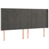 vidaXL Κρεβάτι Boxspring με Στρώμα & LED Σκ. Γκρι 160x200εκ. Βελούδινο