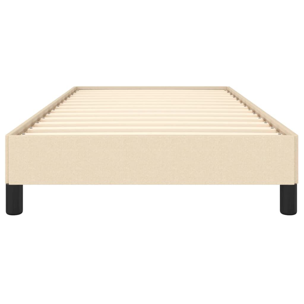 vidaXL Πλαίσιο κρεβατιού χωρίς στρώμα Κρέμα 80x200 cm Ύφασμα