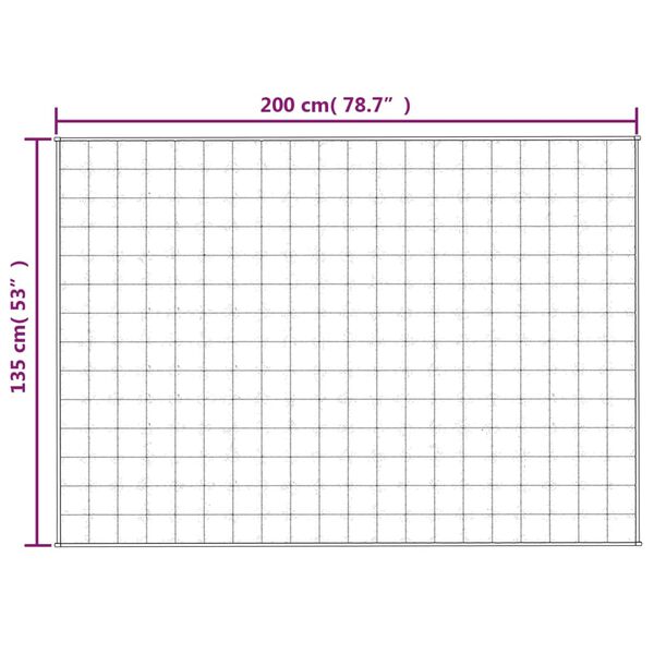 vidaXL Κουβέρτα Βαρύτητας Γκρι 135 x 200 εκ. 6 κ. Υφασμάτινη