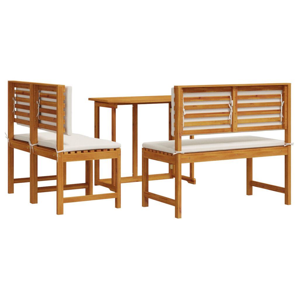 vidaXL 4 Piece Garden Dining Set Solid Wood Acacia