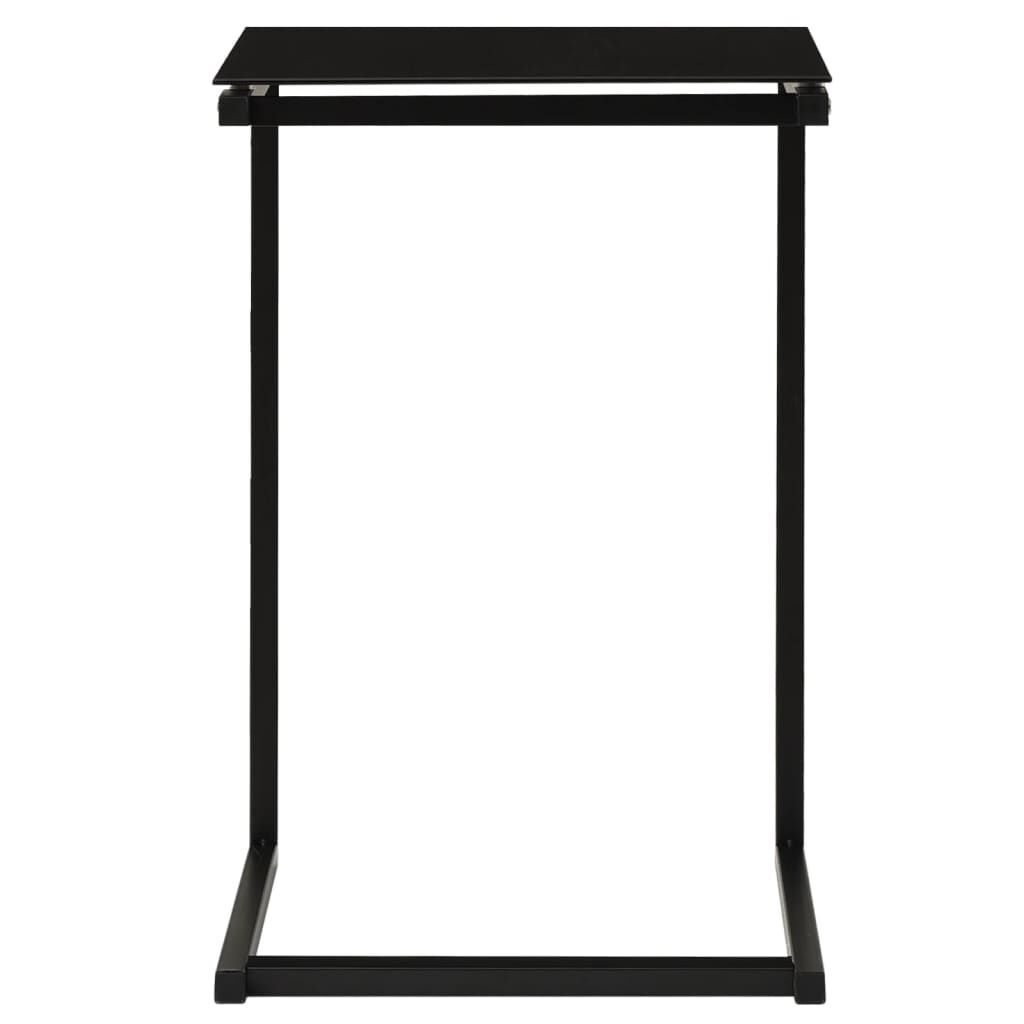 vidaXL Τραπέζι Κονσόλα Μαύρο 40 x 40 x 60 εκ. από Ψημένο Γυαλί