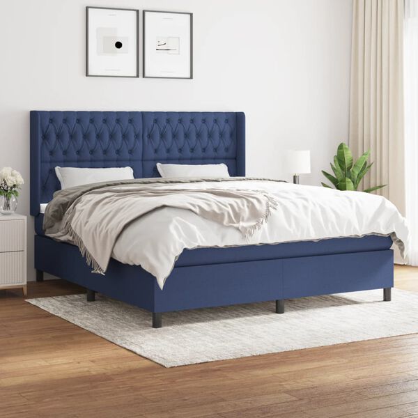 vidaXL &Kappa;&rho;&epsilon;&beta;ά&tau;&iota; Boxspring &mu;&epsilon; &Sigma;&tau;&rho;ώ&mu;&alpha; &Mu;&pi;&lambda;&epsilon; 180x200 &epsilon;&kappa;. &Upsilon;&phi;&alpha;&sigma;&mu;ά&tau;&iota;&nu;&omicron;
