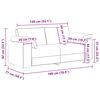 vidaXL Καναπές με μαξιλάρι Taupe 180 x 77 x 82 εκ ύφασμα