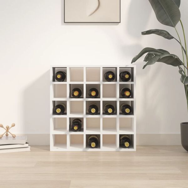 vidaXL Ντουλάπι Κρασιών Λευκό 56 x 25 x 56 εκ. από Μασίφ Ξύλο Πεύκου