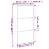 vidaXL Παπουτσοθήκη Λευκή 60x21x125,5 εκ. από Επεξεργασμένο Ξύλο