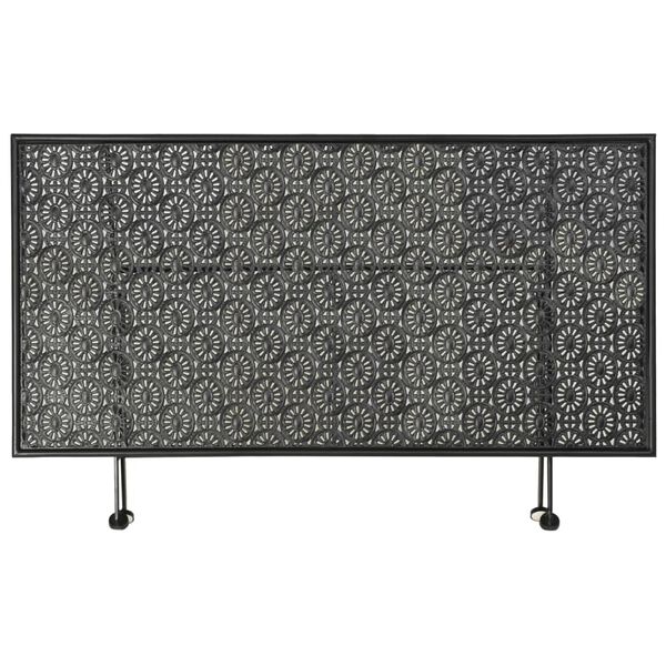 vidaXL Τραπέζι Σαλονιού Πτυσσόμενο Vintage Μαύρο 100x50x45 εκ. Μέταλλο
