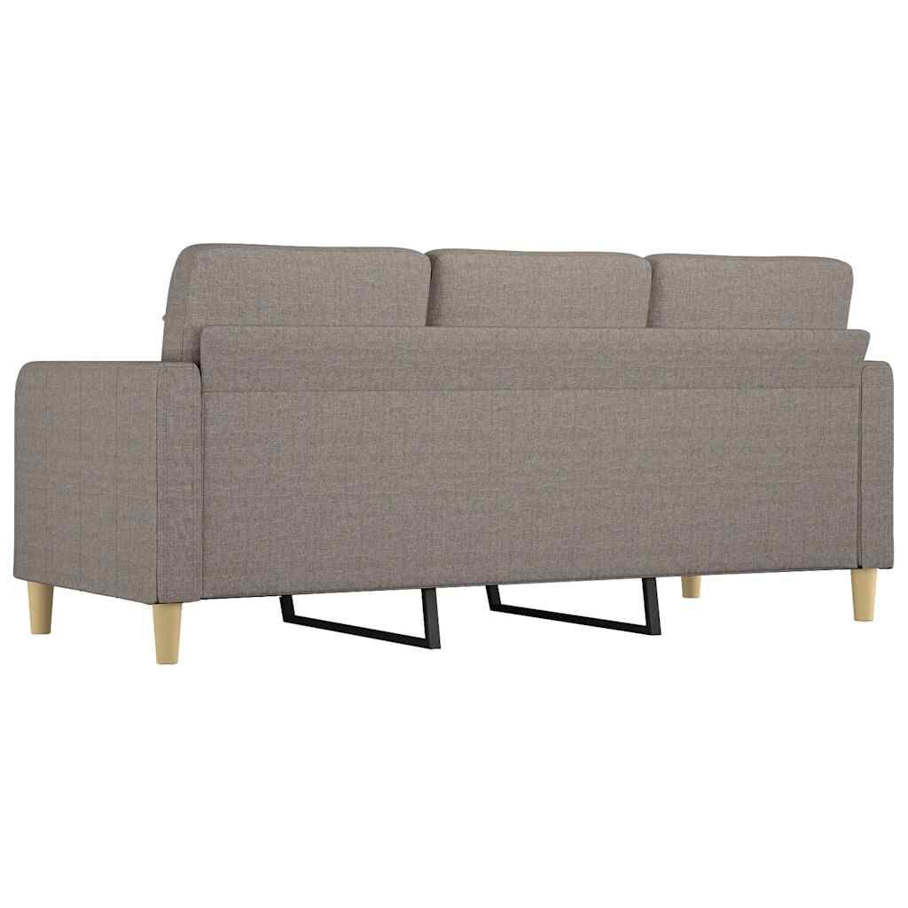vidaXL Καναπές Τριθέσιος Taupe 180 εκ. Υφασμάτινος