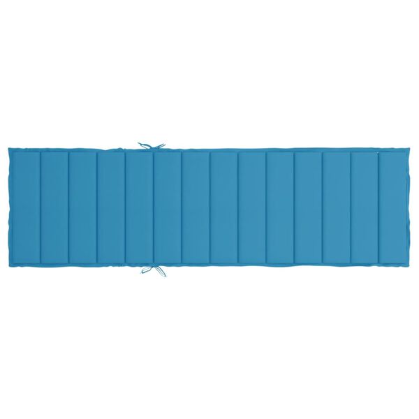 vidaXL Μαξιλάρι Ξαπλώστρας Μπλε Ρουά 200 x 60 x 3εκ. από Ύφασμα Oxford