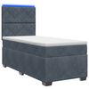 vidaXL &Kappa;&rho;&epsilon;&beta;ά&tau;&iota; Box Spring &mu;&epsilon; &Sigma;&tau;&rho;ώ&mu;&alpha; &kappa;&alpha;&iota; LED &Sigma;&kappa;&omicron;ύ&rho;&omicron; &Gamma;&kappa;&rho;&iota; 90 x 190 cm