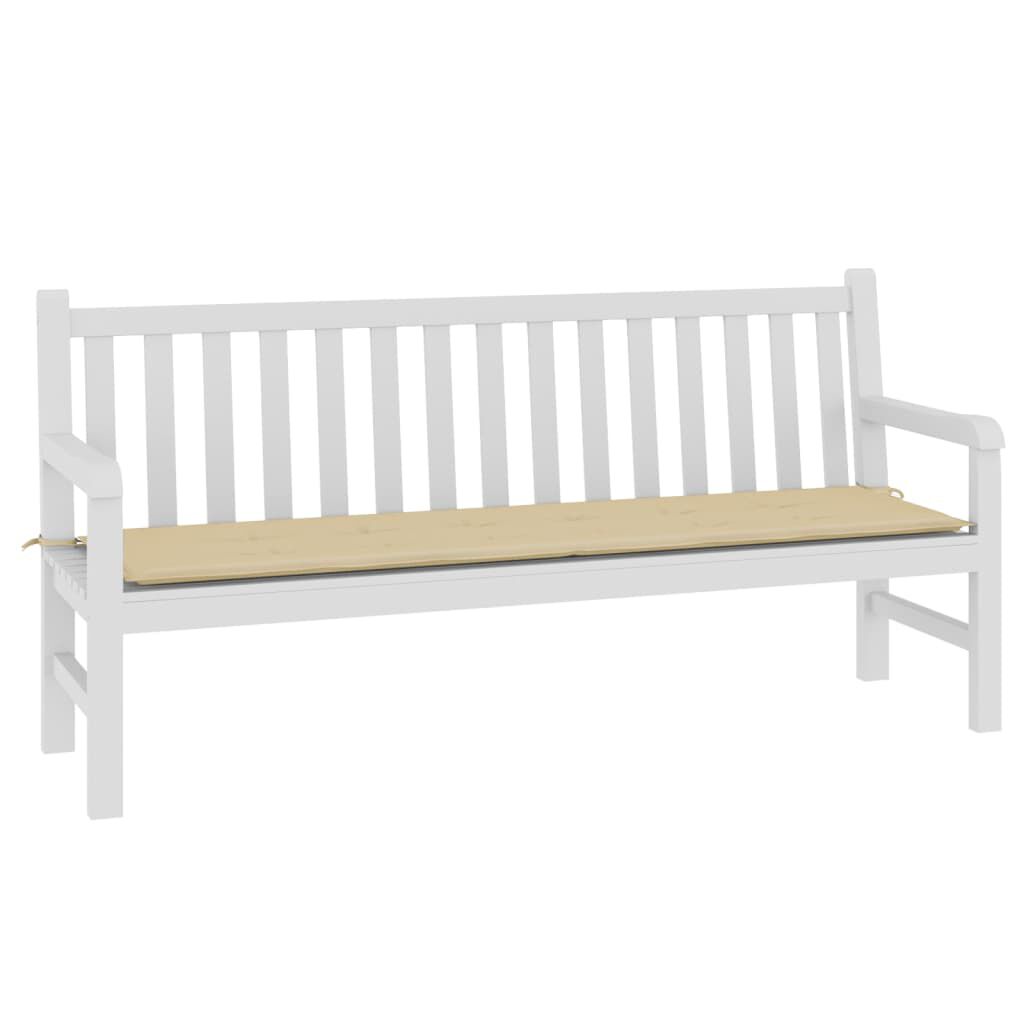 vidaXL Μαξιλάρι Πάγκου Κήπου Μπεζ 180x50x3 εκ. Ύφασμα Oxford