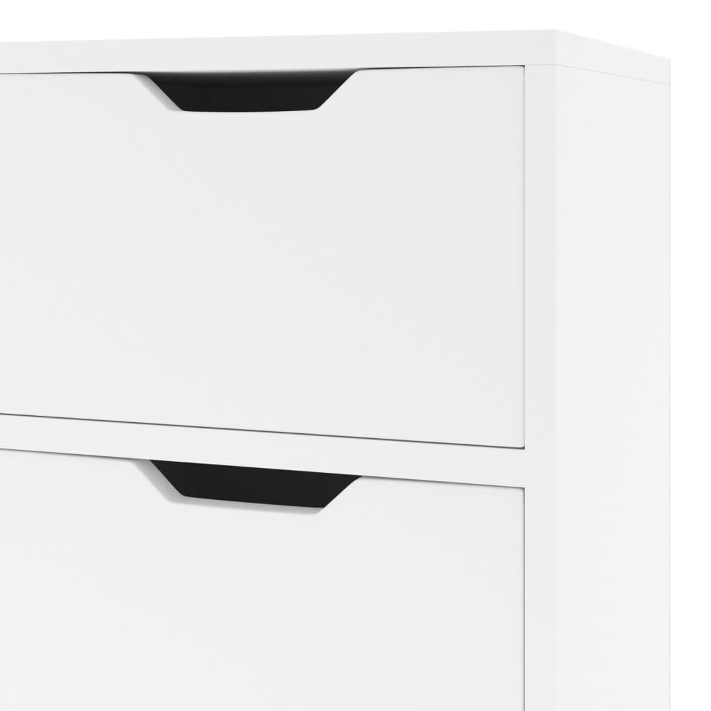 vidaXL Μπουφές Γυαλιστερό Λευκό 90x30x72 εκ. από Επεξεργασμένο Ξύλο