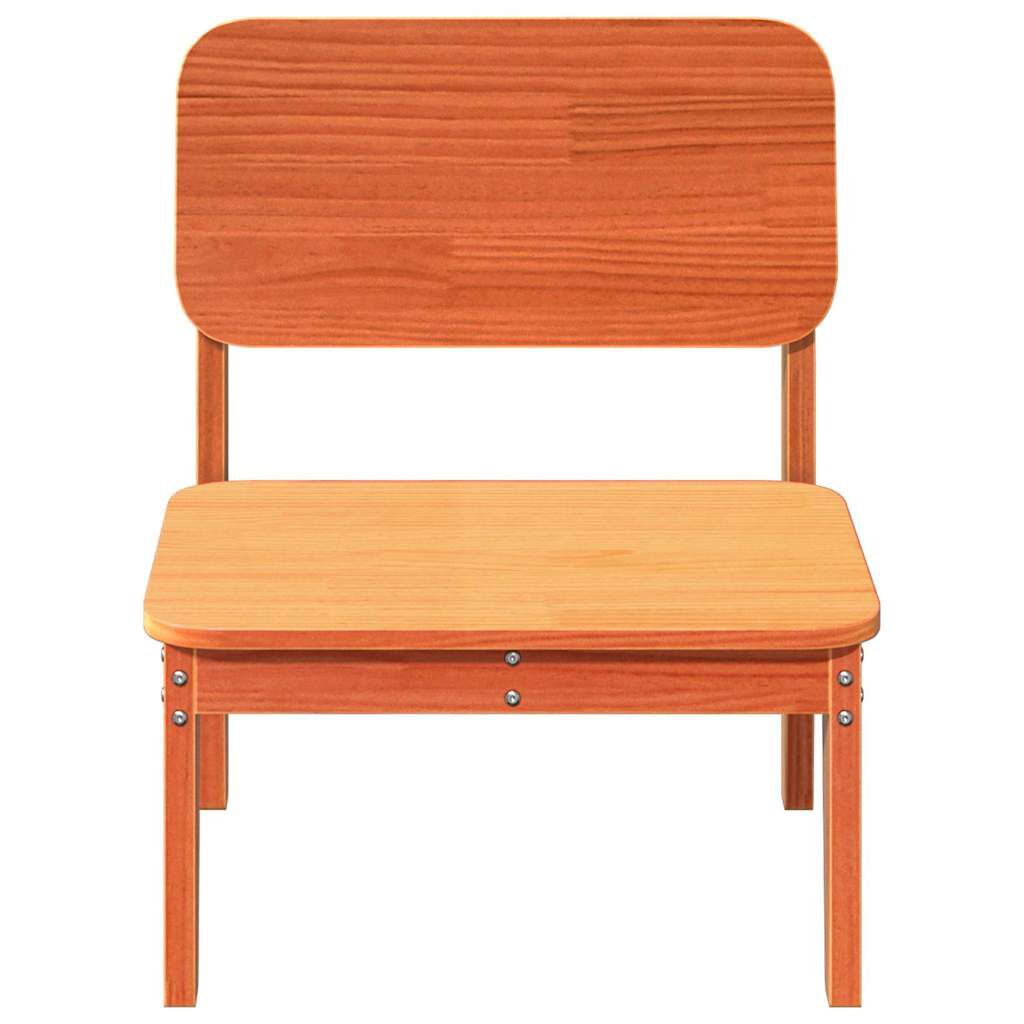 vidaXL Καρέκλα κήπου Wax Brown 60x52,5x72 cm Στερεό ξύλο πεύκου