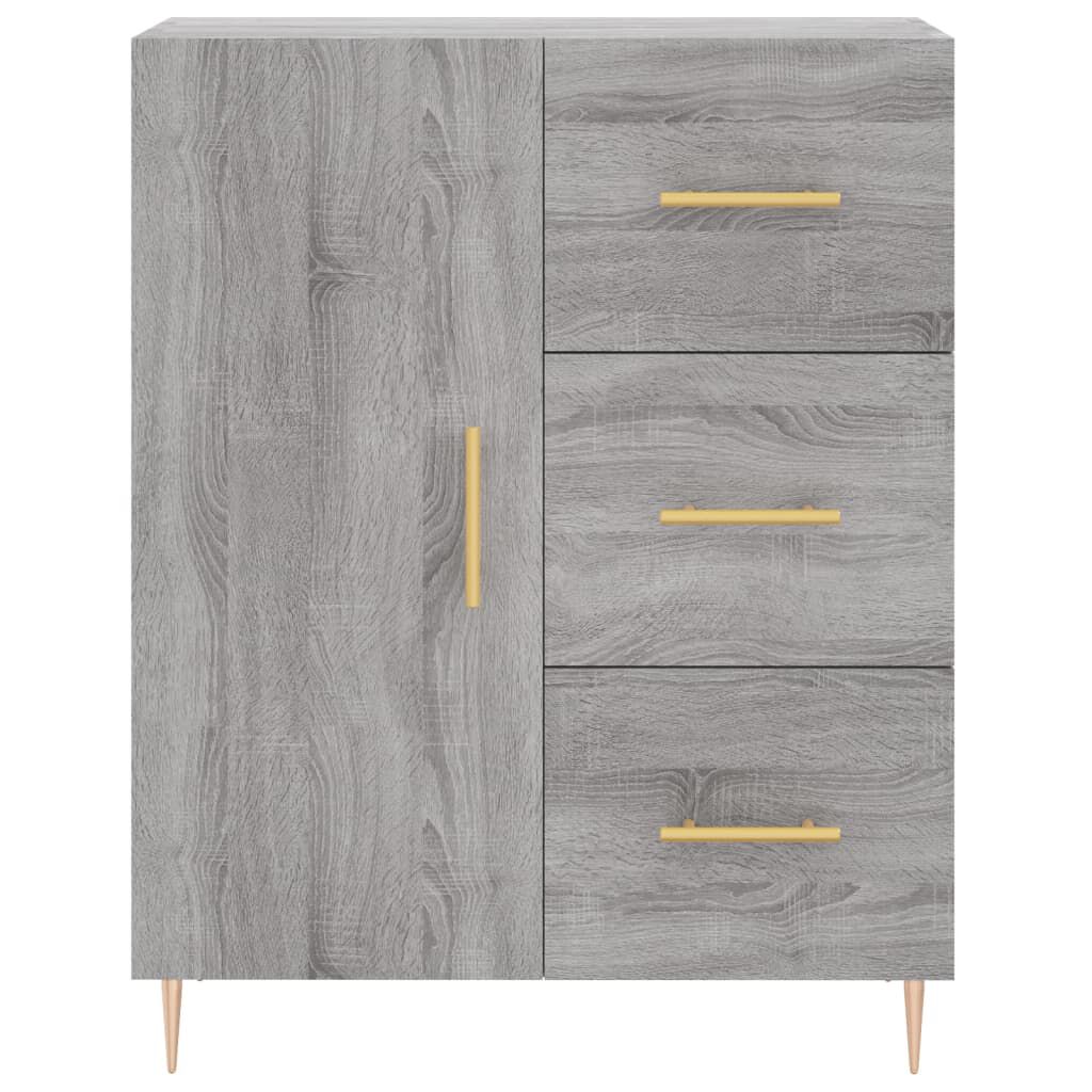 vidaXL Ντουλάπι Γκρι Sonoma 69,5 x 34 x 180 εκ. Επεξεργασμένο Ξύλο