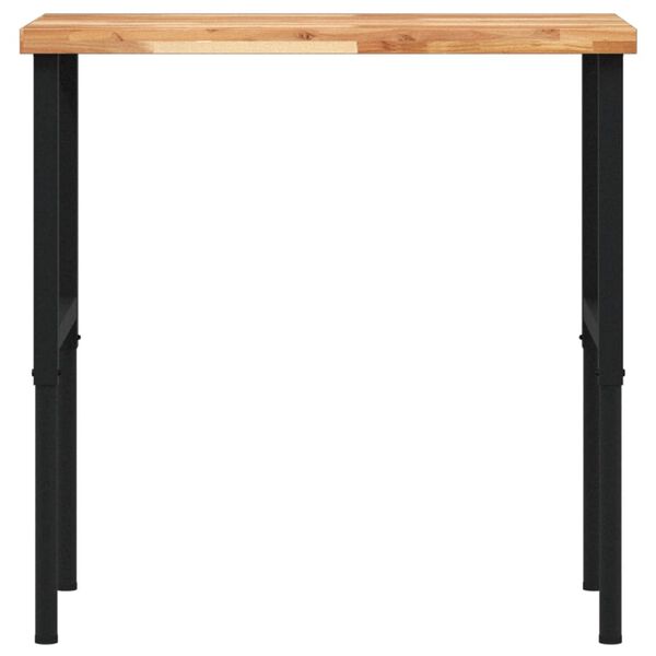 vidaXL Πάγκος Εργασίας Ορθογώνιος100x60x(73-99,5)εκ Μασίφ Ξύλο Ακακίας