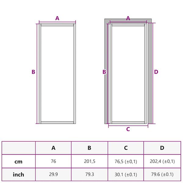 vidaXL Εσωτερική Πόρτα 76x201,5 εκ. Μαύρη ESG Γυαλί και Αλουμίνιο