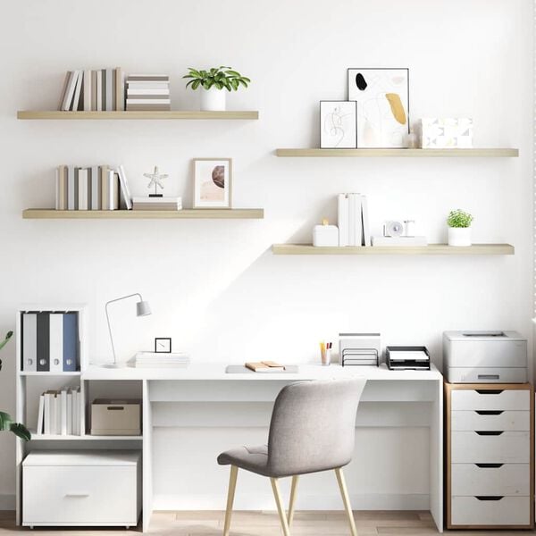 vidaXL &Rho;ά&phi;&iota;&alpha; &Tau;&omicron;ί&chi;&omicron;&upsilon; 4 &tau;&epsilon;&mu;. &Chi;&rho;ώ&mu;&alpha; &Delta;&rho;&upsilon;ό&sigmaf; 120 x 23,5 x 3,8 &epsilon;&kappa;. MDF