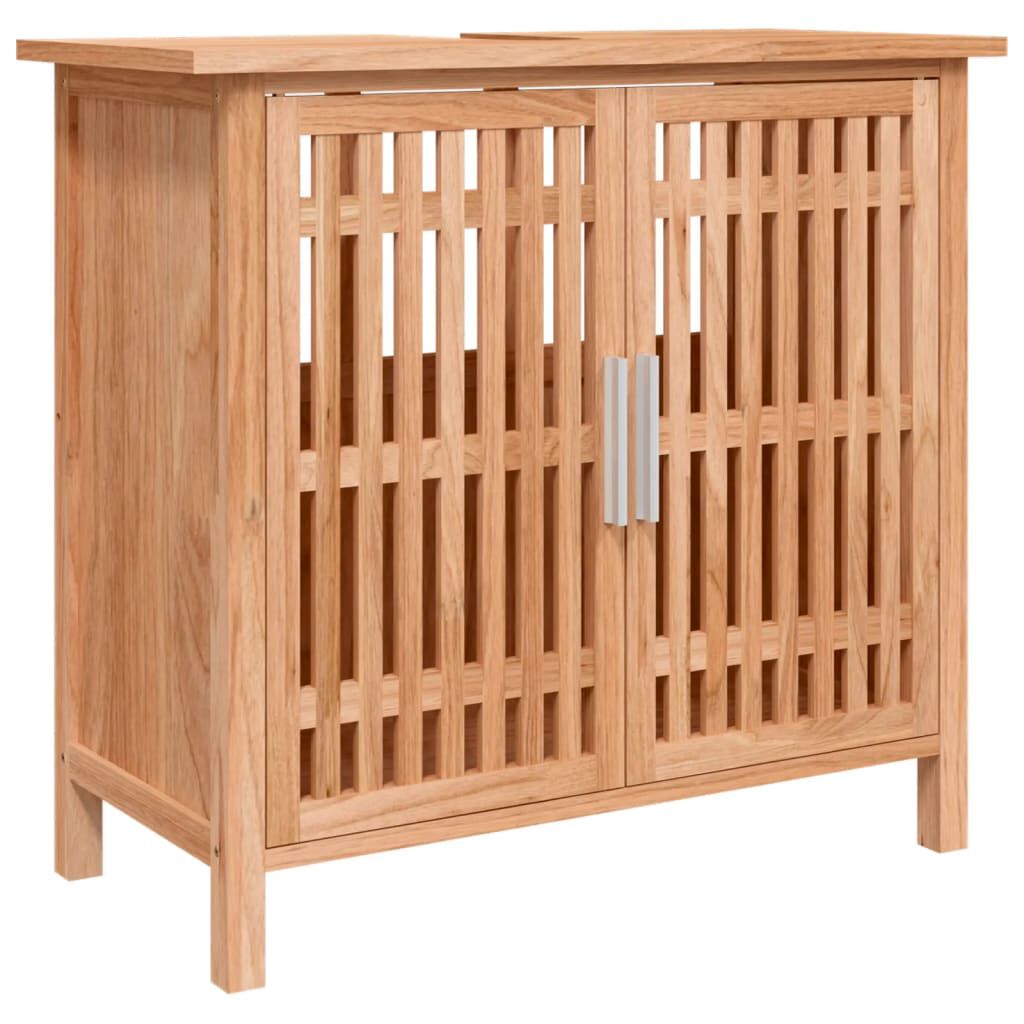 vidaXL Έπιπλο Νιπτήρα Μπάνιου 66x29x61,5 εκ. από Μασίφ Ξύλο Καρυδιάς