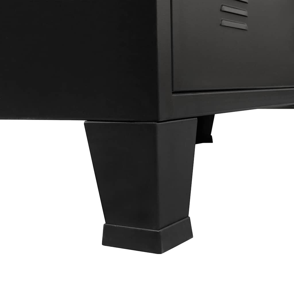 vidaXL Συρταριέρα με Βιομηχανικό Στιλ Μαύρη 78 x 40 x 93 εκ. Μεταλλική