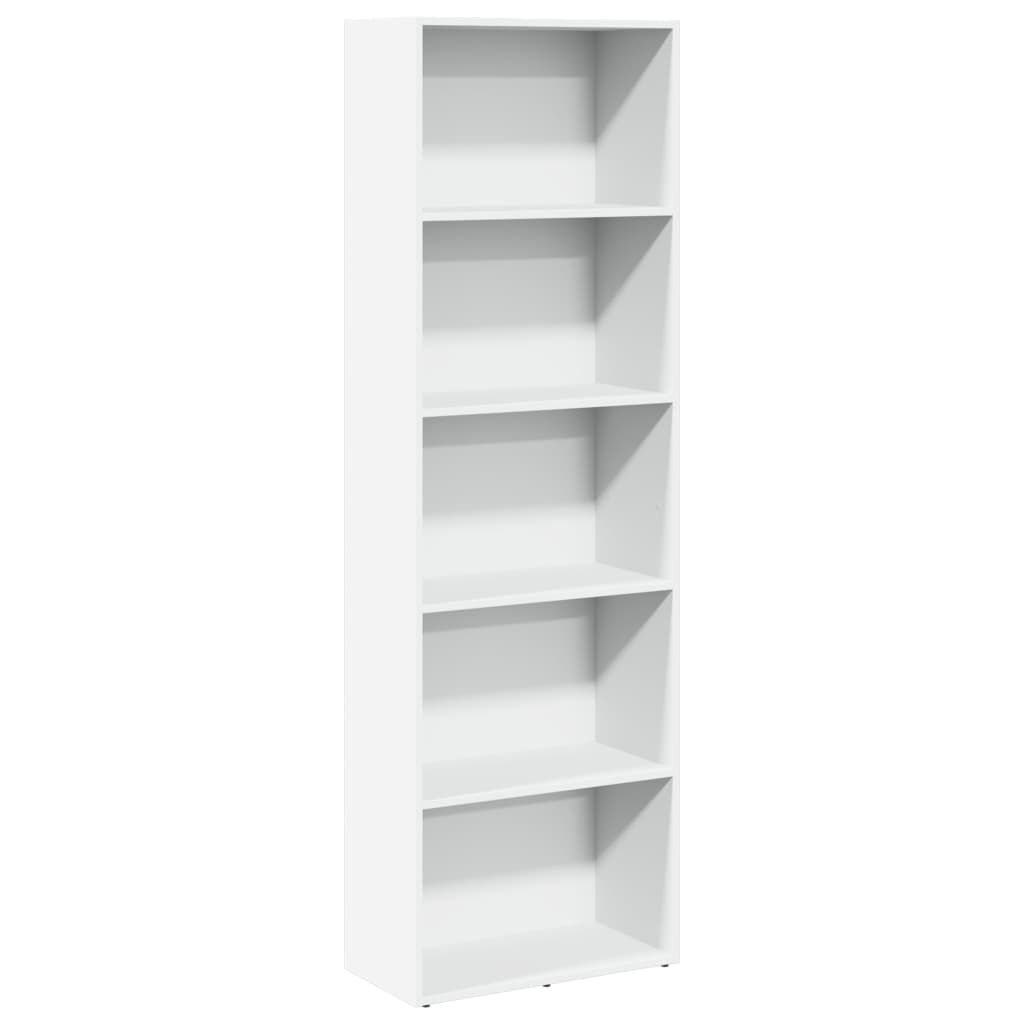 vidaXL Βιβλιοθήκη Λευκή 60x30x189 εκ. από Επεξεργασμένο Ξύλο