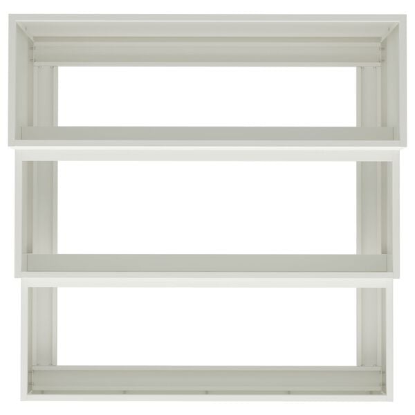 vidaXL Γλάστρα Κήπου Λευκό 90 x 90 x 35 εκ Ατσάλι