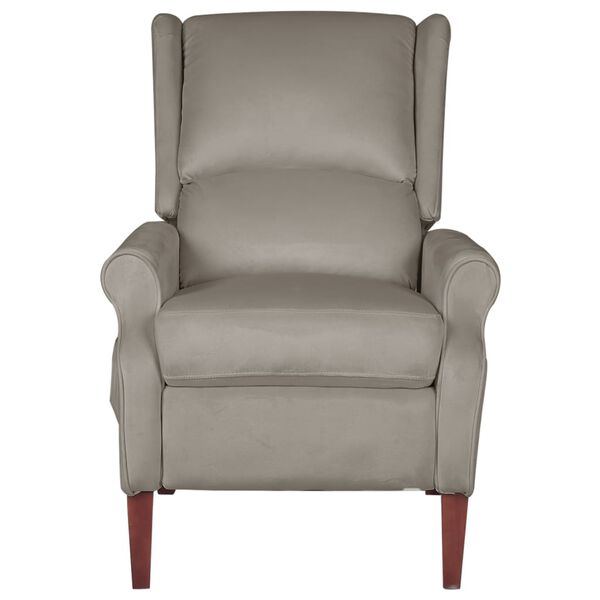 vidaXL Πολυθρόνα Μασάζ Ανακλινόμενη Ανοιχτό Γκρι Βελούδινη