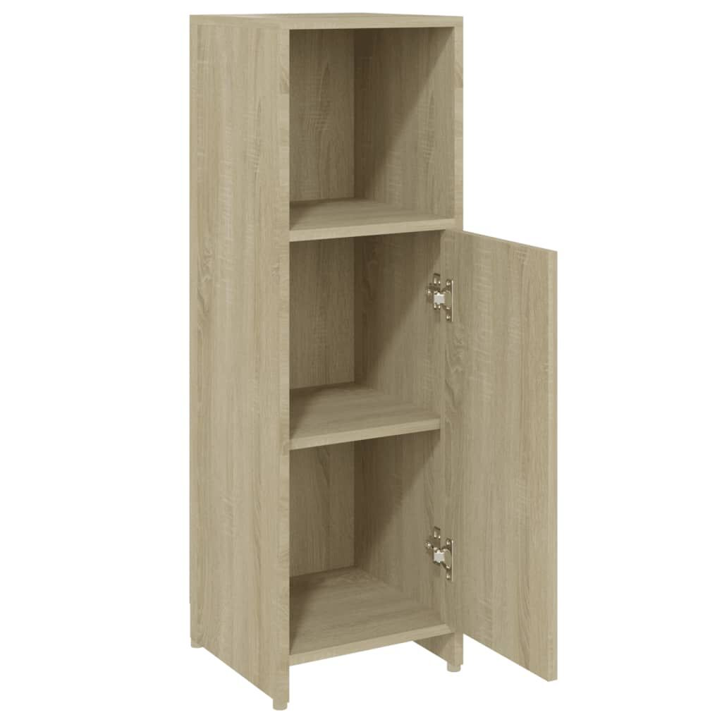 vidaXL Στήλη Μπάνιου Sonoma Δρυς 30 x 30 x 95 εκ. Επεξεργασμένο Ξύλο