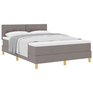 vidaXL &Kappa;&rho;&epsilon;&beta;ά&tau;&iota; &mu;&epsilon; &epsilon;&lambda;&alpha;&tau;ή&rho;&iota;&alpha; &mu;&epsilon; &sigma;&tau;&rho;ώ&mu;&alpha; Taupe 140 x 190 cm ύ&phi;&alpha;&sigma;&mu;&alpha;