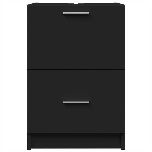 vidaXL Ντουλάπι Νιπτήρα Μαύρο 40x37x59 εκ. Επεξεργασμένο Ξύλο