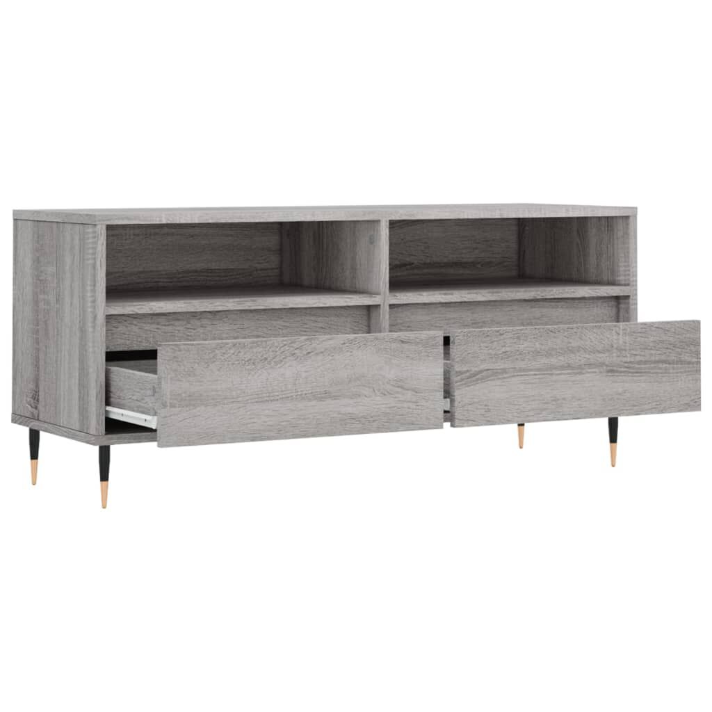 vidaXL Έπιπλο Τηλεόρασης Γκρι Sonoma 100x34,5x44,5 εκ. Επεξεργ. Ξύλο