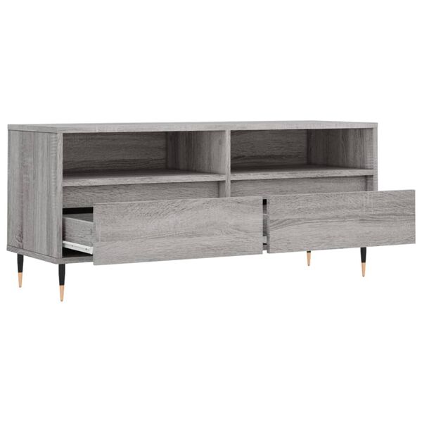 vidaXL Έπιπλο Τηλεόρασης Γκρι Sonoma 100x34,5x44,5 εκ. Επεξεργ. Ξύλο