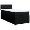 vidaXL Κρεβάτι Boxspring με Στρώμα Μαύρο 80 x 200 εκ. Υφασμάτινο