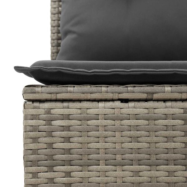 vidaXL Σετ Σαλονιού Κήπου 7 pcs Γκρι 55 x 55 x 37 εκ Ρατάν