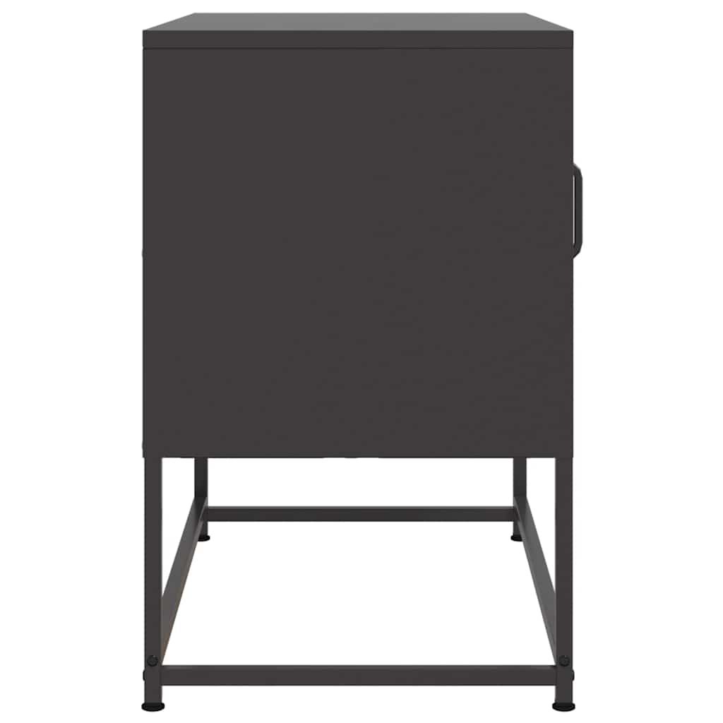 vidaXL Έπιπλο Τηλεόρασης Μαύρο 68,5x39x60,5 εκ. Ατσάλινο