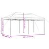 vidaXL Τέντα Εκδηλώσεων Πτυσσόμενη Pop-Up Μαύρο 580x292x315 εκ.