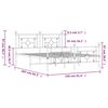 vidaXL Πλαίσιο Κρεβατιού με Κεφαλάρι&Ποδαρικό Λευκό 90x190 εκ. Μέταλλο
