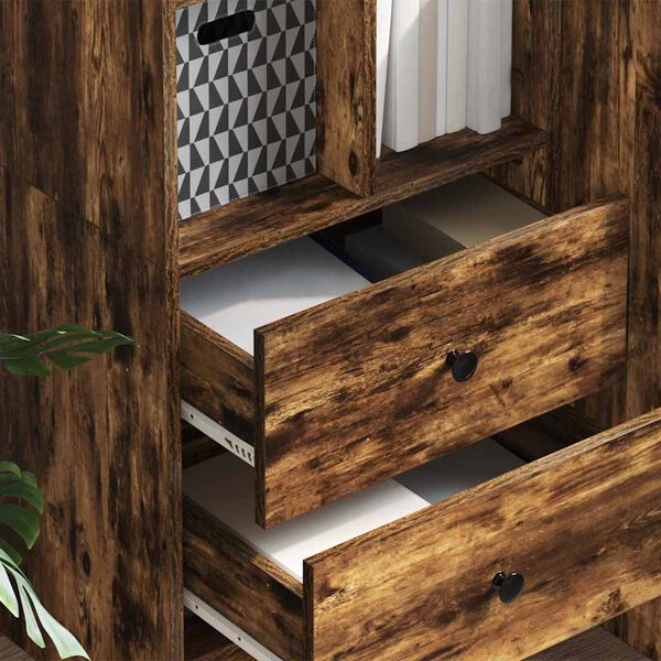 vidaXL Highboard &mu;&epsilon; &sigma;&upsilon;&rho;&tau;ά&rho;&iota; &Kappa;&alpha;&pi;&nu;&iota;&sigma;&tau;ό &Delta;&rho;ύ&sigmaf; 45,5 x 34 x 127 &epsilon;&kappa;