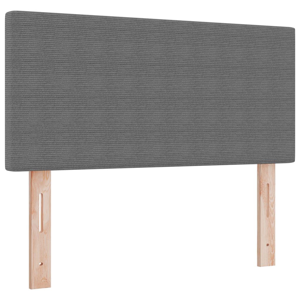 vidaXL Kρεβάτι με πλαίσιο με στρώμα & LED Γκρι 120x200 εκ. Βελούδινο ύφασμα