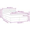 vidaXL Box Spring &kappa;&rho;&epsilon;&beta;ά&tau;&iota; &mu;&epsilon; &sigma;&tau;&rho;ώ&mu;&alpha; &rho;&omicron;&zeta; 140x220 cm &Beta;&epsilon;&lambda;&omicron;ύ&delta;&iota;&nu;&omicron;