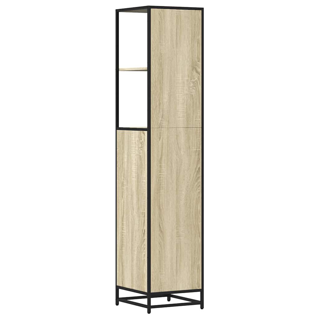 vidaXL Ντουλάπι μπάνιου Sonoma Oak 35x37,5x166 cm Κατασκευασμένο ξύλο