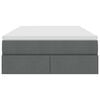 vidaXL Κρεβάτι με αποθηκευτικό χώρο και στρώμα με στρώμα Σκούρο Γκρι