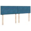 vidaXL Κρεβάτι Boxspring με Στρώμα Μπλε 200x200 εκ. Βελούδινο