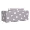 vidaXL Καναπές/Κρεβάτι Παιδ. Διθέσιος Αν. Γκρι Αστέρια Μαλακό Βελουτέ
