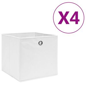 vidaXL &Kappa;&omicron;&upsilon;&tau;&iota;ά &Alpha;&pi;&omicron;&theta;ή&kappa;&epsilon;&upsilon;&sigma;&eta;&sigmaf; 4 &tau;&epsilon;&mu;. &Lambda;&epsilon;&upsilon;&kappa;ά 28x28x28 &epsilon;&kappa;. Ύ&phi;&alpha;&sigma;&mu;&alpha; Non-woven