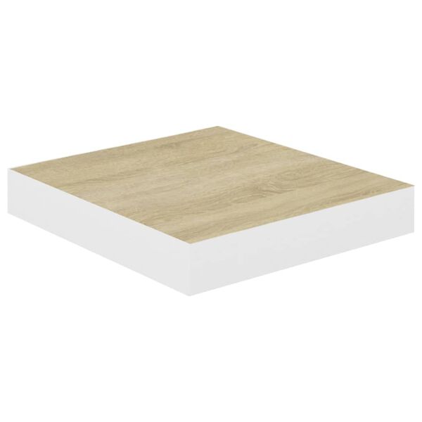 vidaXL Ράφι Τοίχου Δρυς και Άσπρο 23 x 23,5 x 3,8 εκ. από MDF