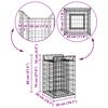 vidaXL &Alpha;&nu;&alpha;&sigma;&eta;&kappa;&omega;&mu;έ&nu;&omicron; &kappa;&rho;&epsilon;&beta;ά&tau;&iota; gabion &Alpha;&sigma;&eta;&mu;ί 50 x 50 x 80 cm