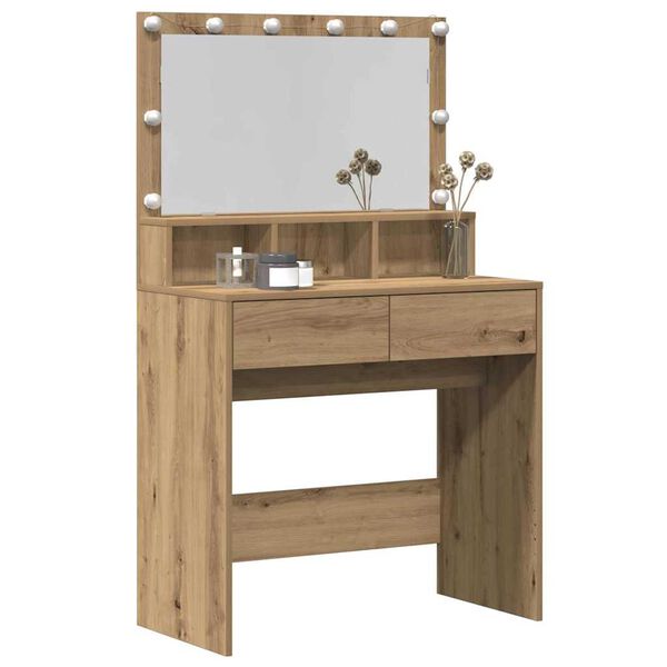 vidaXL &Tau;&rho;&alpha;&pi;έ&zeta;&iota; &pi;&epsilon;&rho;&iota;&pi;&omicron;ί&eta;&sigma;&eta;&sigmaf; &mu;&epsilon; &sigma;&upsilon;&rho;&tau;ά&rho;&iota; Artisan Oak 80 x 41 x 134,5 &epsilon;&kappa;.