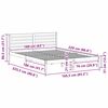 vidaXL Σκελετός Κρεβατιού Λευκό 160 x 220 cm Μασίφ ξύλο πεύκου