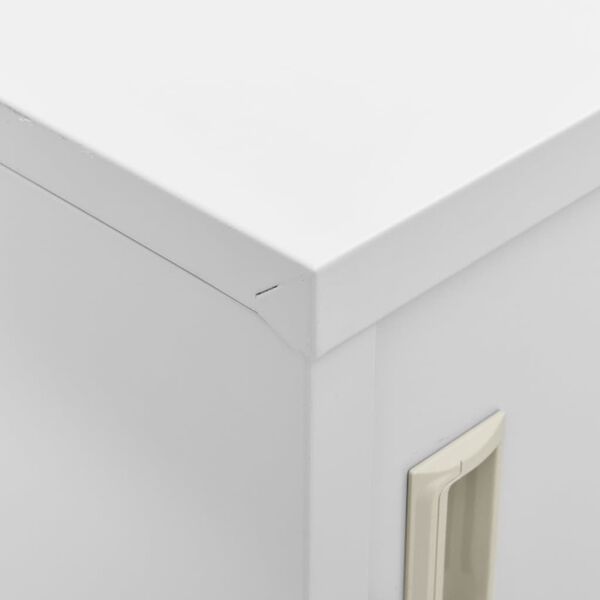 vidaXL Φοριαμοί 2 τεμ. Ανοιχτό Γκρι 90 x 45 x 92,5 εκ. Ατσάλινοι