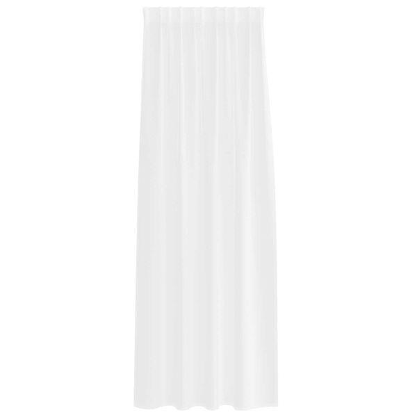 vidaXL Κουρτίνες με κουρτίνες 2 pcs Λευκό 140 x 225 cm Πολυεστέρας